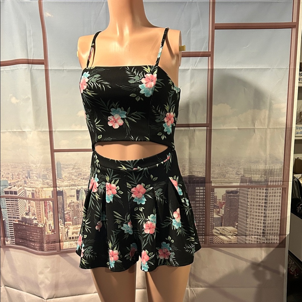 Floral Women's Skort - Black